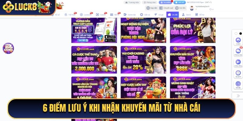6 điểm lưu ý khi nhận khuyến mãi từ nhà cái